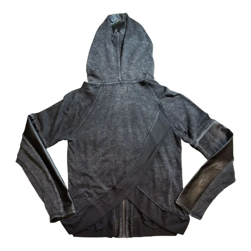 Miss Me Studded Jacket Womens Small Hoodie Faux Leather Statement - Picture 2 of 12